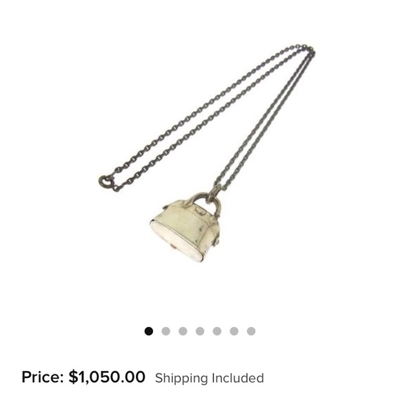 Hermès Vintage sterling silver Kelly necklace